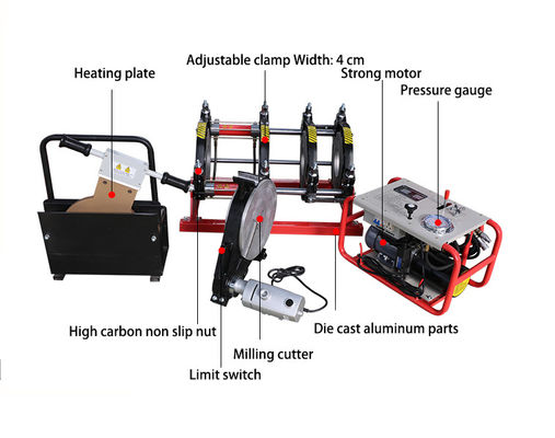 12.65KW поставщик машины 380V сплавливания трубы HDPE 400mm до 630mm